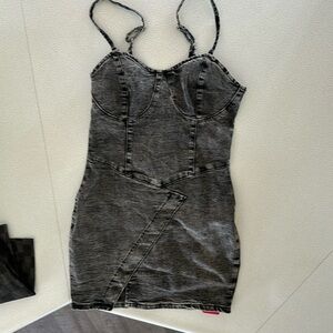 Shein Grey Denim Dress